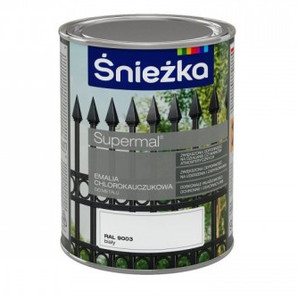 Śnieżka Emalia Supermal chlorokauczukowa biały RAL 9010   900ml