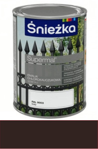 Śnieżka Emalia Supermal chlorokauczukowa brąz RAL 8017   900ml