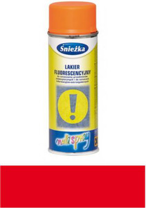 Śnieżka Multispray Lakier Fluorescencyjny czerwony 400ml