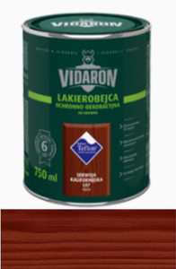 Vidaron Lakierobejca Ochronno - Dekoracyjna cedr czerwony połysk 750ml