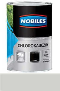 Nobiles Emalia Chlorokauczuk szary jasny 10l