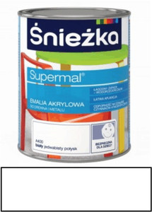 Śnieżka Emalia Supermal akrylowa  biała 800ml