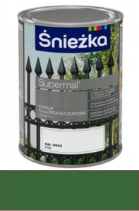 Śnieżka Emalia Supermal chlorokauczukowa zielony RAL 6002   900ml